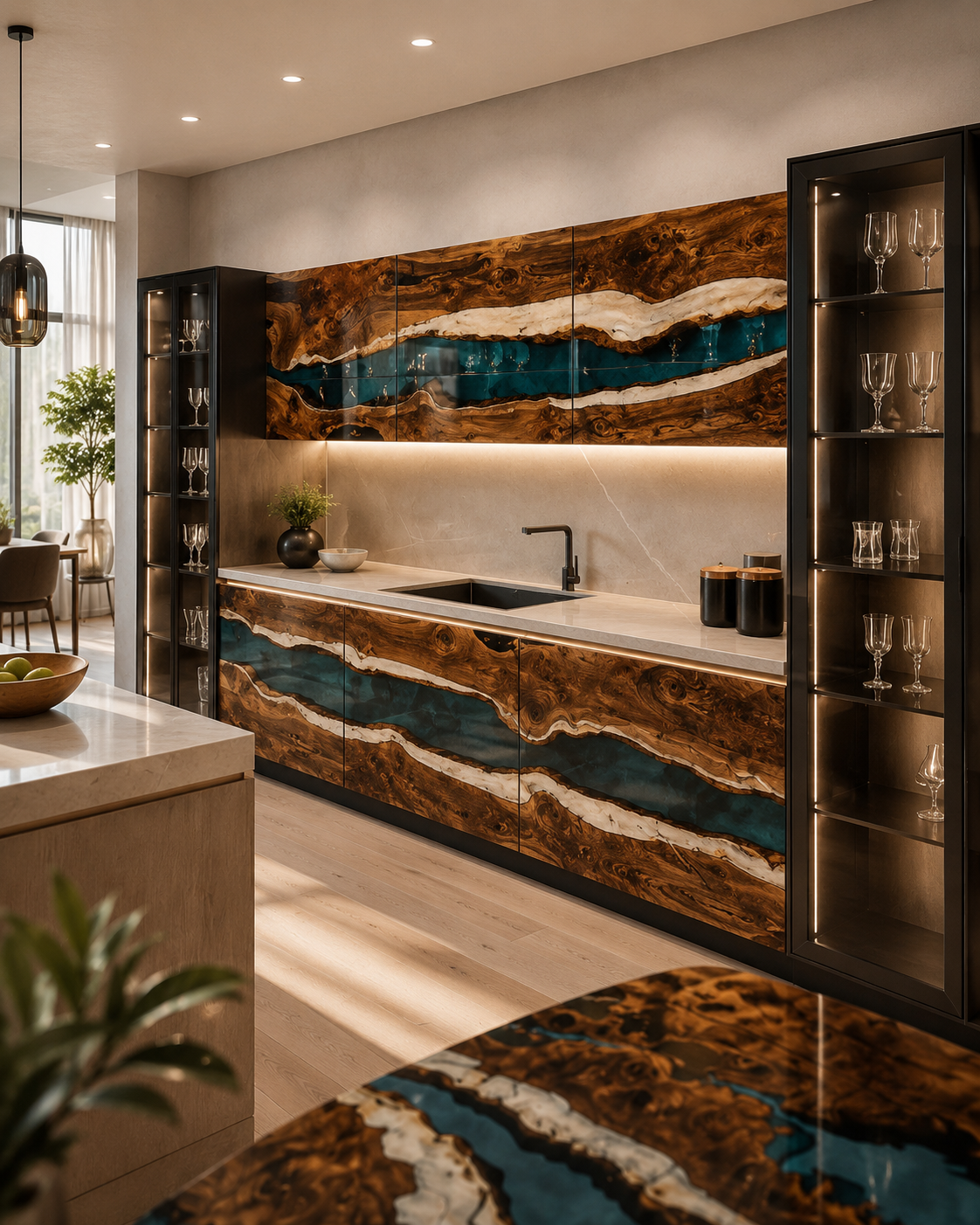 Custom wardrobe and premium wood interior in Gomti Nagar Lucknow